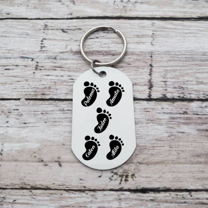 A mi abuela - Llavero 1-5 Nombres Personalizado LAS ABUELAS DEJAN HUELLAS EN NIETOS-Jessemade ES