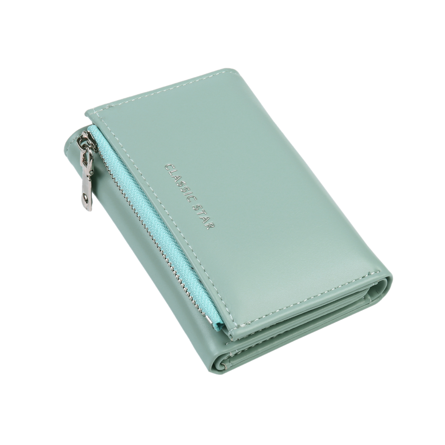 Cartera, billetera con 1 texto y 1 foto personalizados monedero clásico para mujer