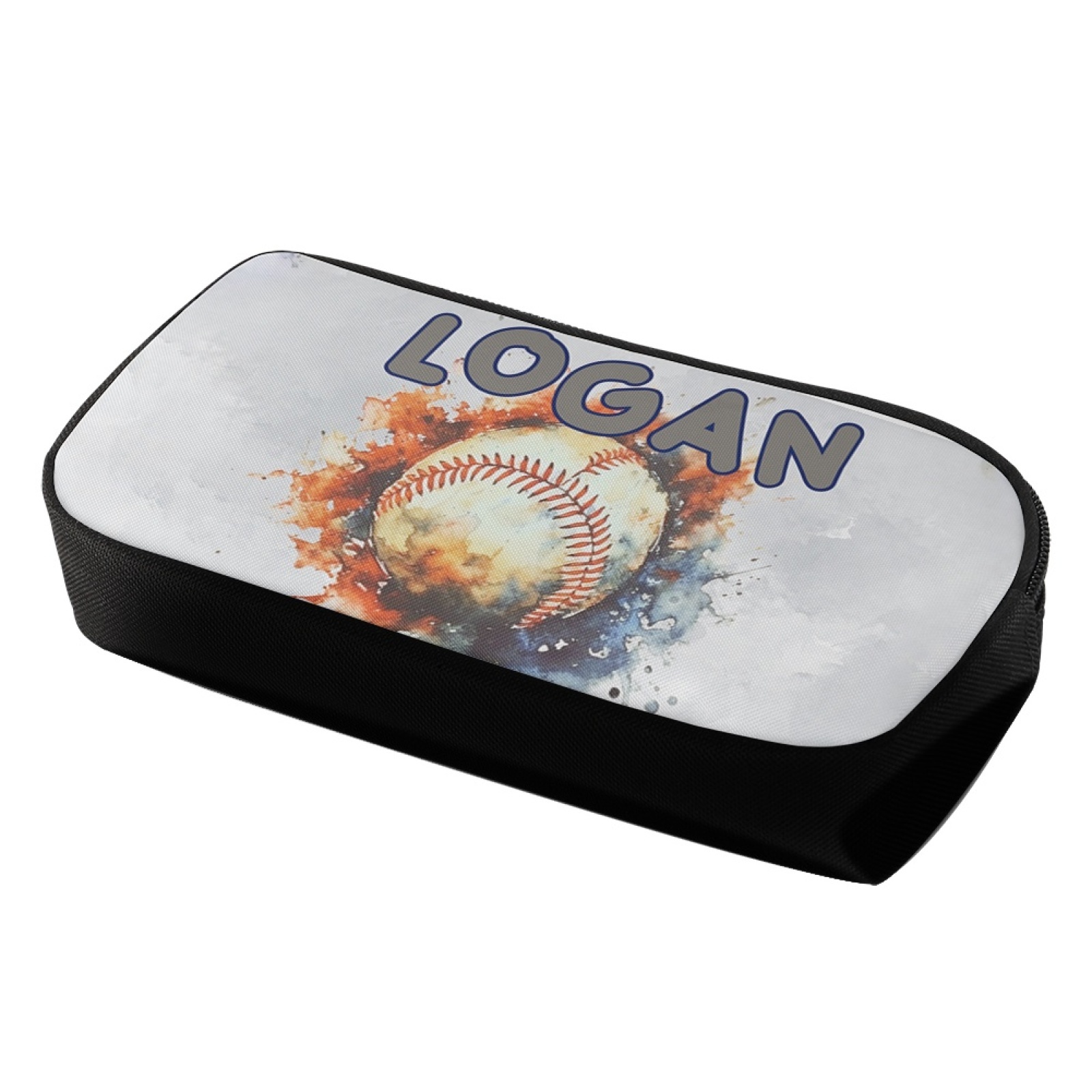 Estuche personalizado con nombre con diseños coloridos de pelota para niños