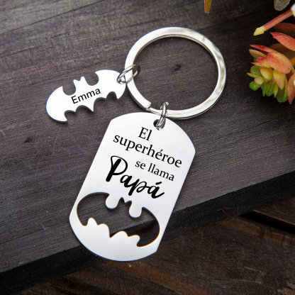 A mi papá-Llavero 1-5 Nombres Personalizados Batman-Jessemade ES