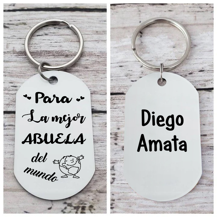 A mi abuela - Llavero 1-5 Nombres Personalizado LA MEJOR ABUELA-Jessemade ES