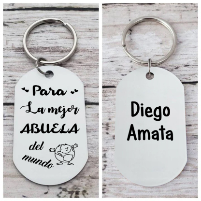 A mi abuela - Llavero 1-5 Nombres Personalizado LA MEJOR ABUELA-Jessemade ES