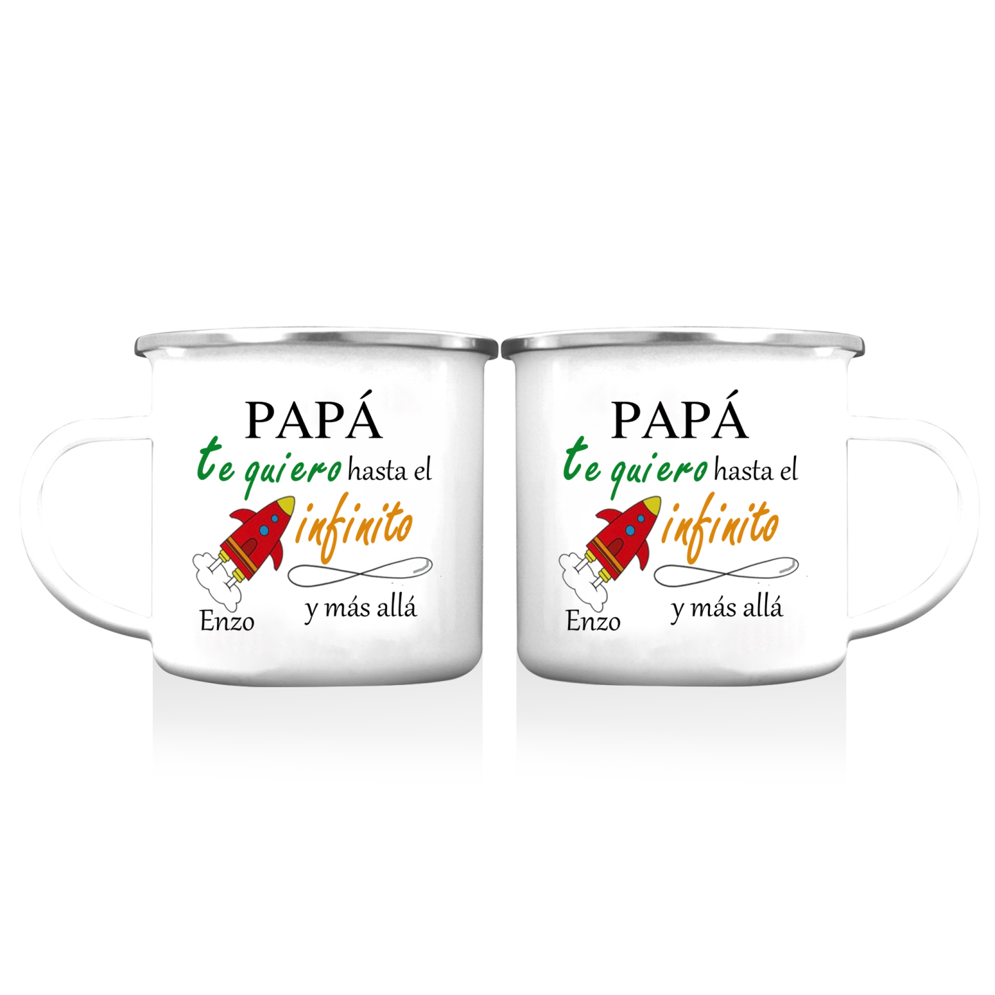 Taza para papá con 1 nombre personalizado-Jessemade ES