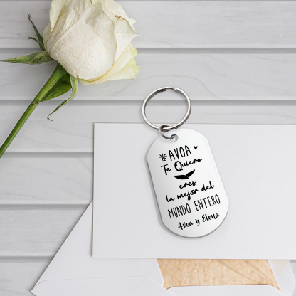 A mi abuela - Llavero 1 Texto Personalizado AVOA TE QUIERO-Jessemade ES