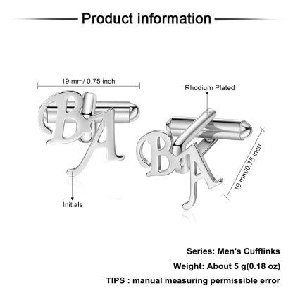 Gemelos con 2 letras personalizadas