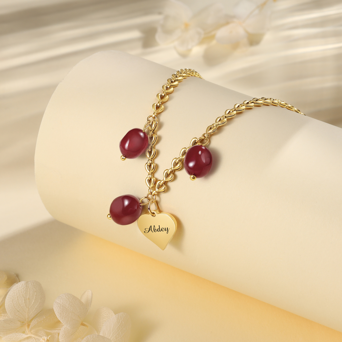 Collar con colgantes de cornalia 1 nombre personalizado-Jessemade ES