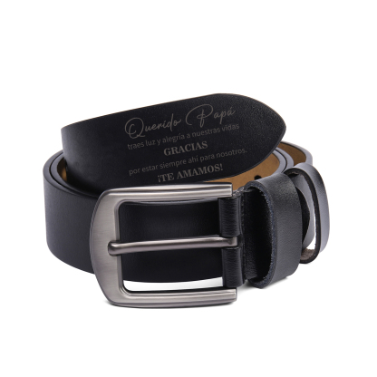 Cinturón de cuero para hombre con texto personalizado regalo para papá | Jessemade