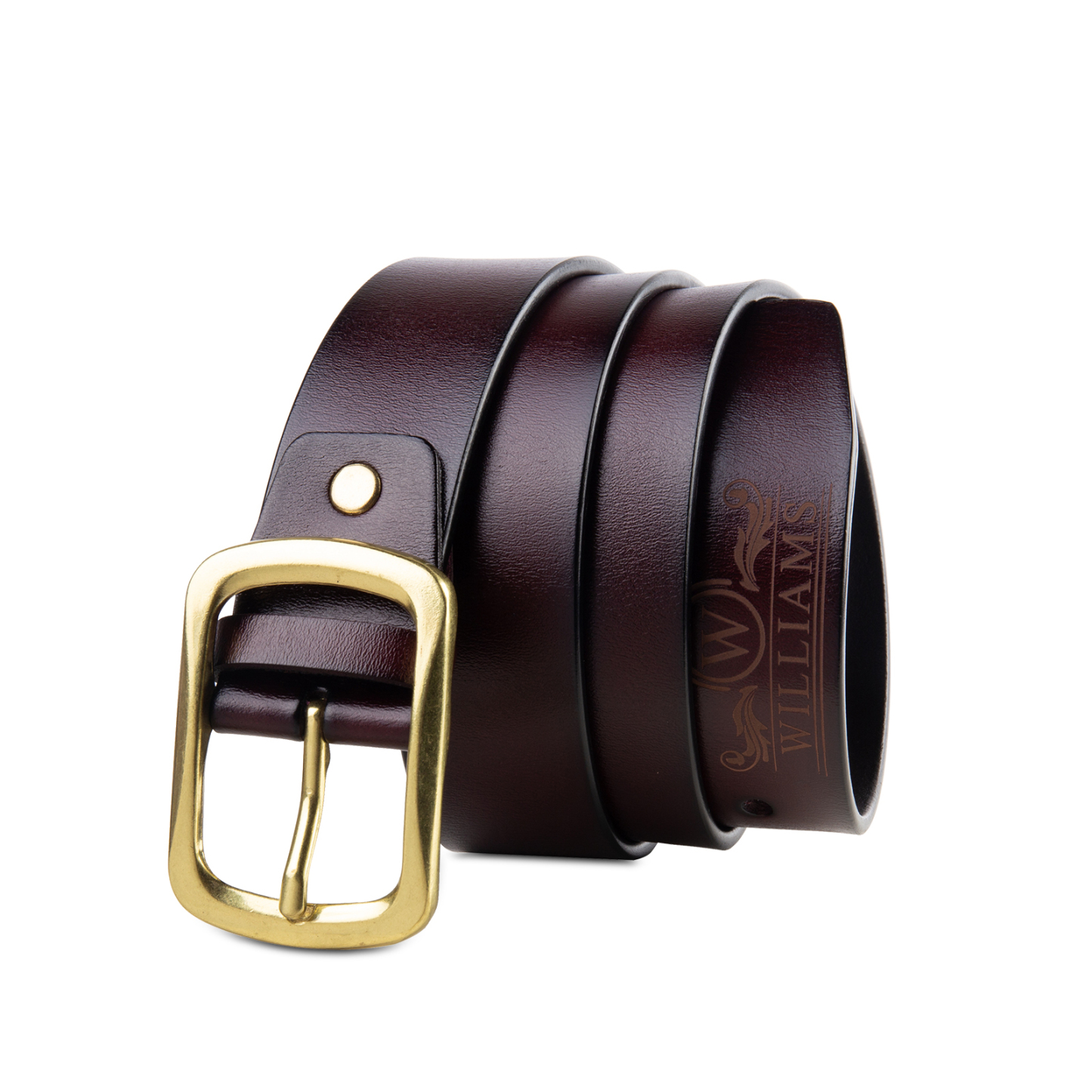 Cinturón de cuero para hombre con nombre e inicial personalizados | Jessemade