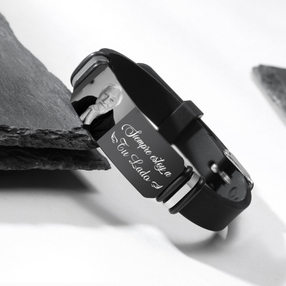 Pulsera Conmemorativa Ajustable para Hombre con Foto Pulsera Personalizada | Jessemade