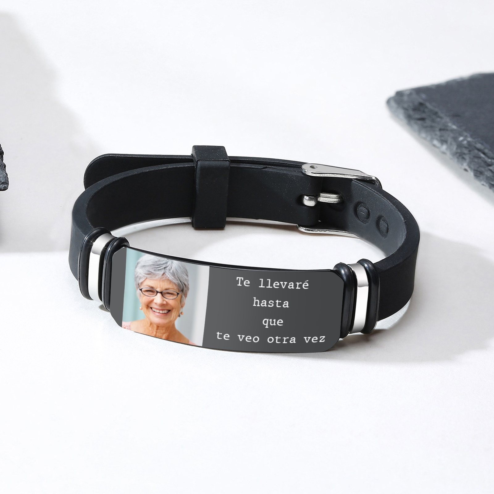 Pulsera Conmemorativa Ajustable para Hombre con Foto Pulsera Personalizada | Jessemade