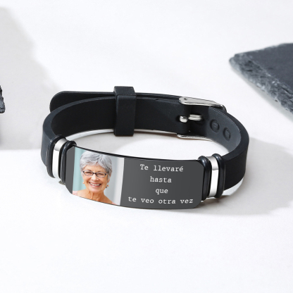 Pulsera Conmemorativa Ajustable para Hombre con Foto Pulsera Personalizada | Jessemade