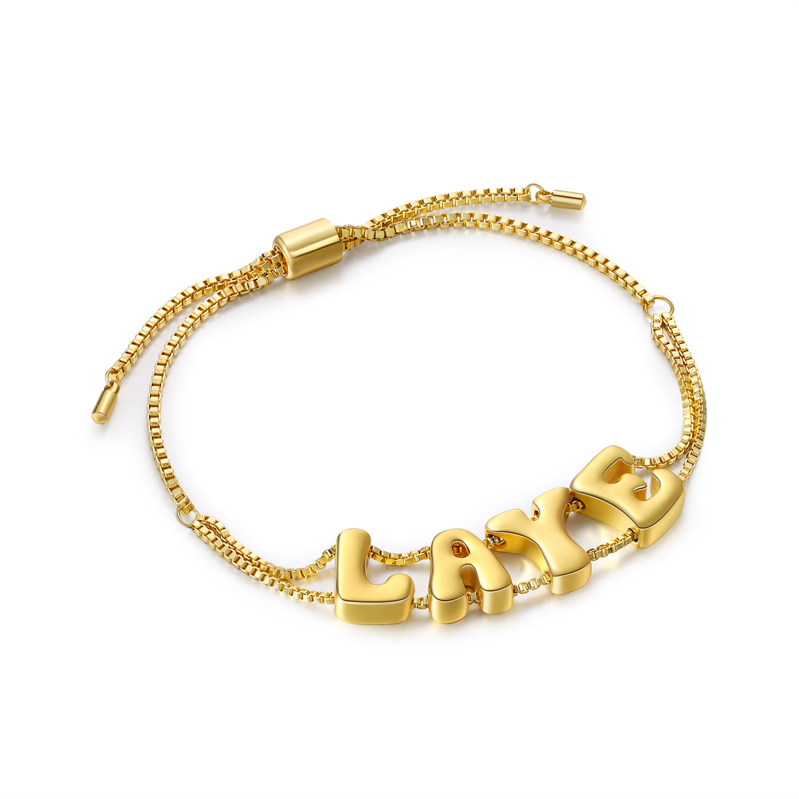 Pulsera ajustable con nombre de 4 letras pulsera personalizada para mujer | Jessemade