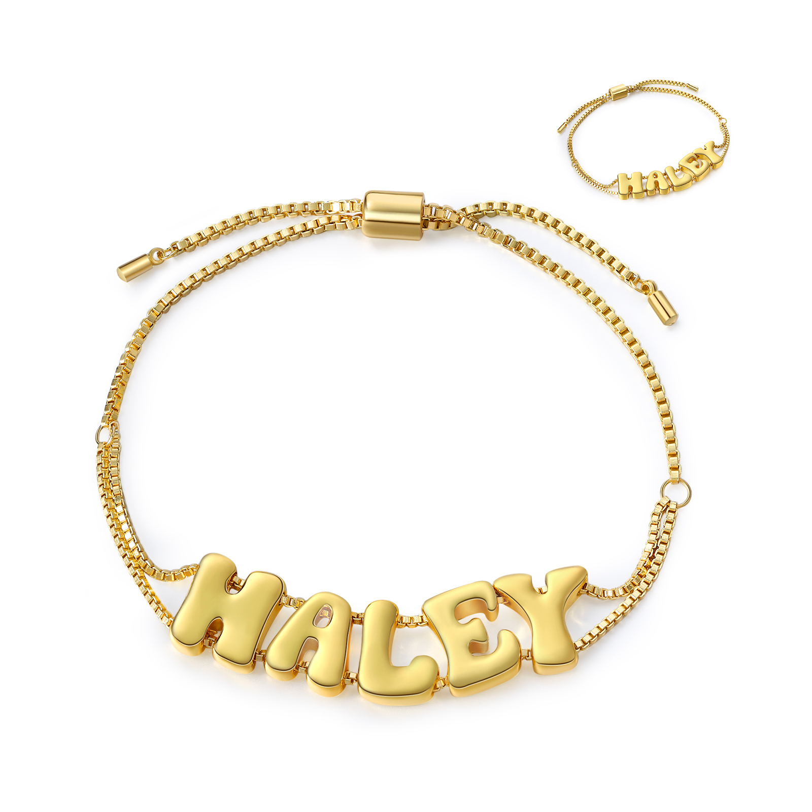 Pulsera ajustable con nombre de 5 letras pulsera personalizada para mujer | Jessemade