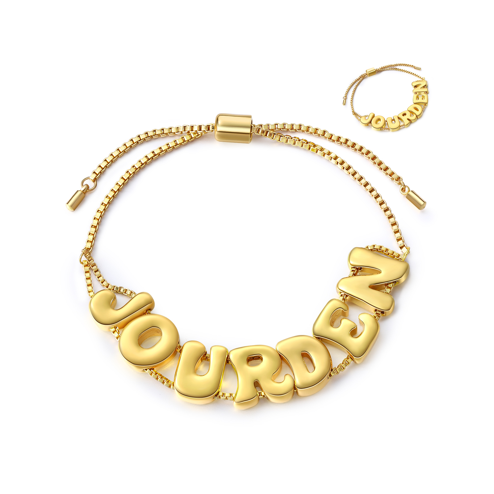 Pulsera ajustable con nombre de 7 letras pulsera personalizada para mujer | Jessemade