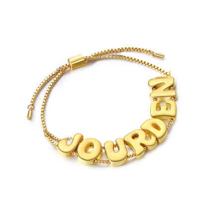 Pulsera ajustable con nombre de 7 letras pulsera personalizada para mujer | Jessemade