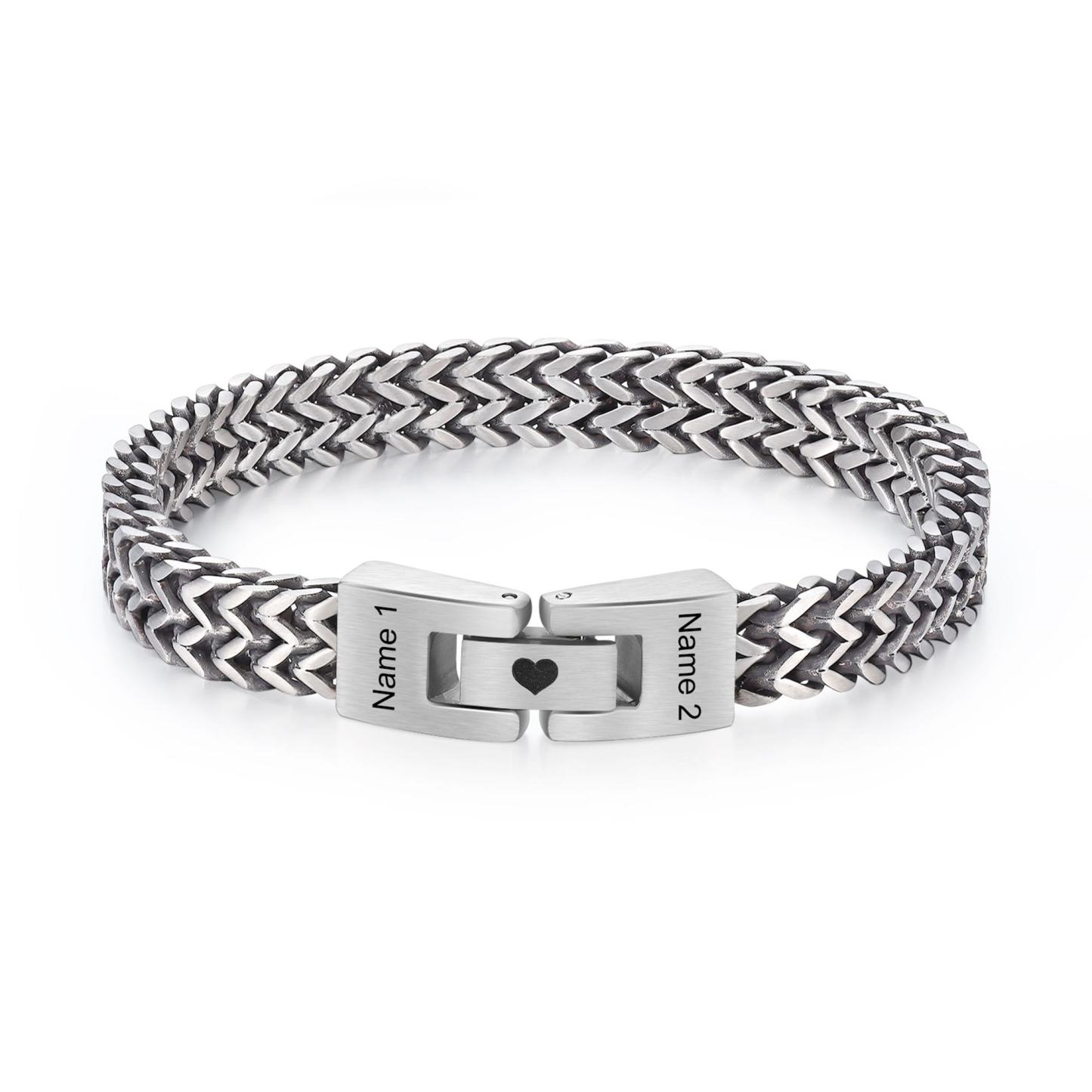 Pulsera de Cadena 2 Nombres Personalizados Pulsera para Hombre | Jessemade