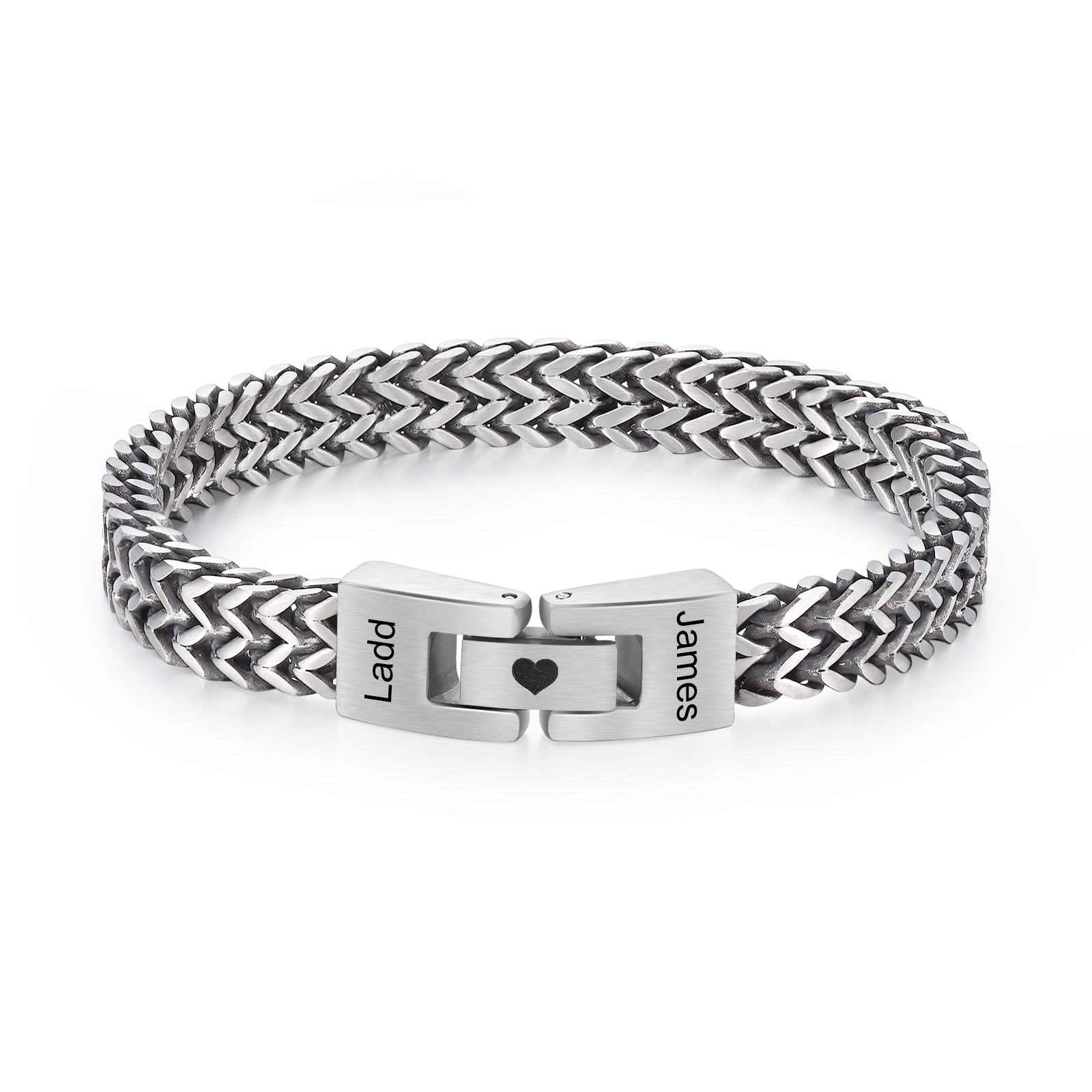 Pulsera de Cadena 2 Nombres Personalizados Pulsera para Hombre | Jessemade