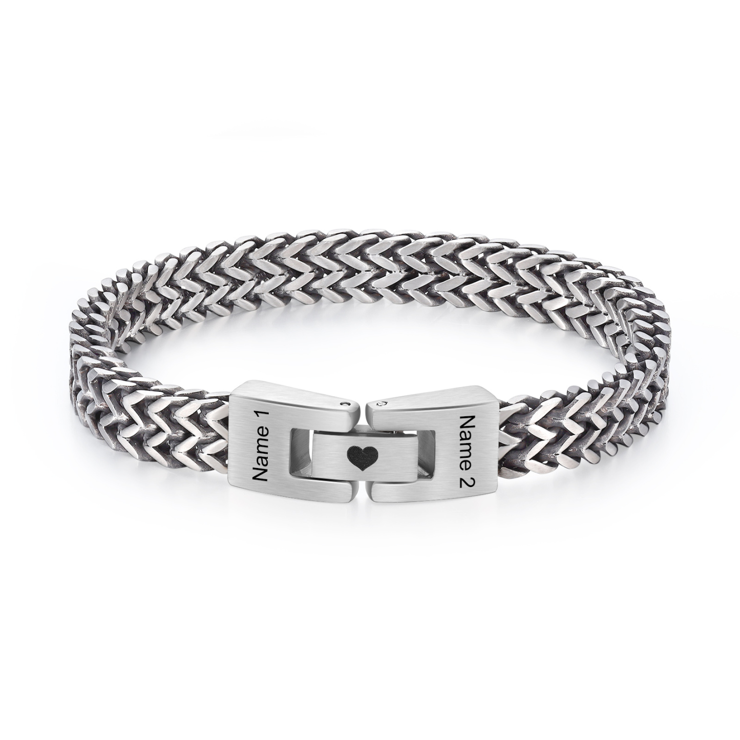 Pulsera de Cadena 2 Nombres Personalizados Pulsera para Hombre | Jessemade