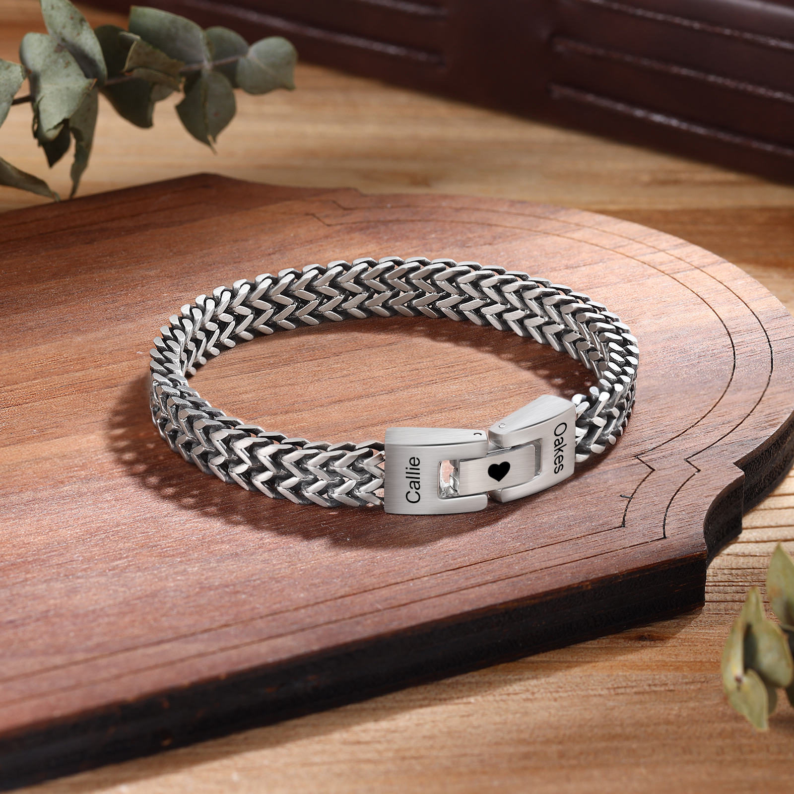 Pulsera de Cadena 2 Nombres Personalizados Pulsera para Hombre | Jessemade