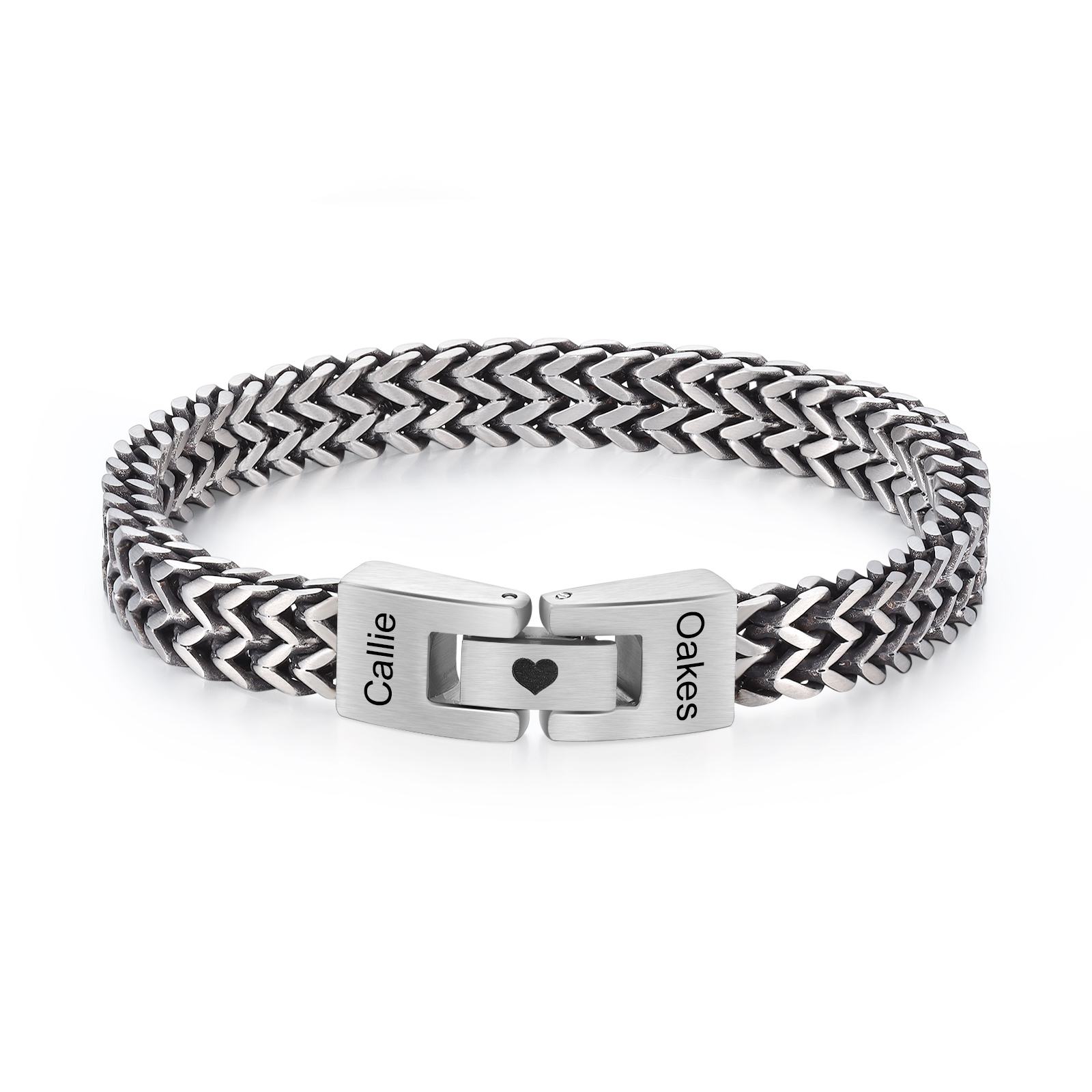 Pulsera de Cadena 2 Nombres Personalizados Pulsera para Hombre | Jessemade