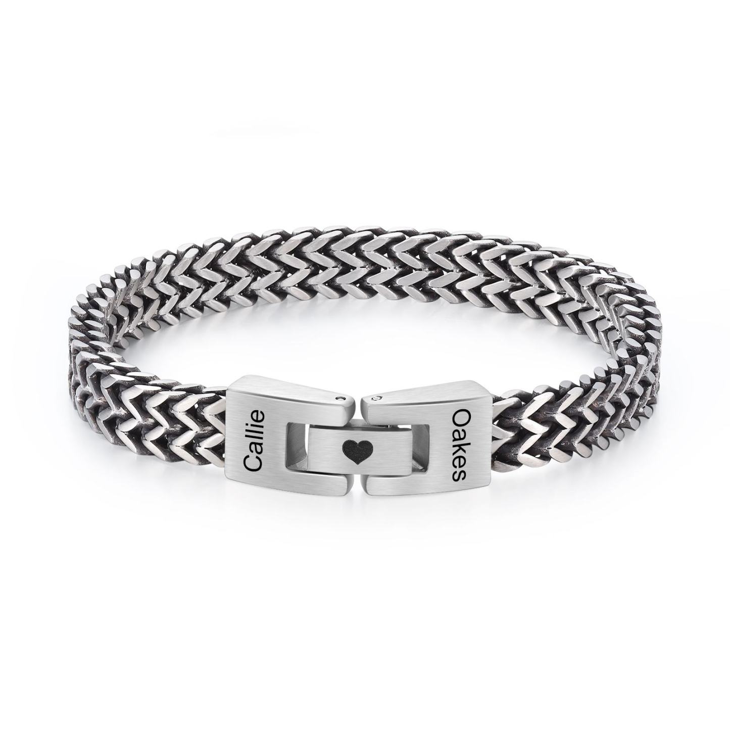 Pulsera de Cadena 2 Nombres Personalizados Pulsera para Hombre | Jessemade