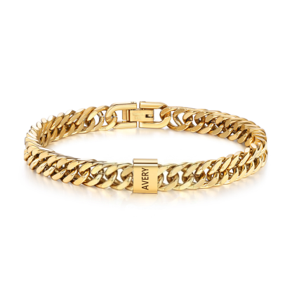 Pulsera personalizada con 2-6 nombres para hombre con grabado personalizado - regalo para padre abuelo | Jessemade