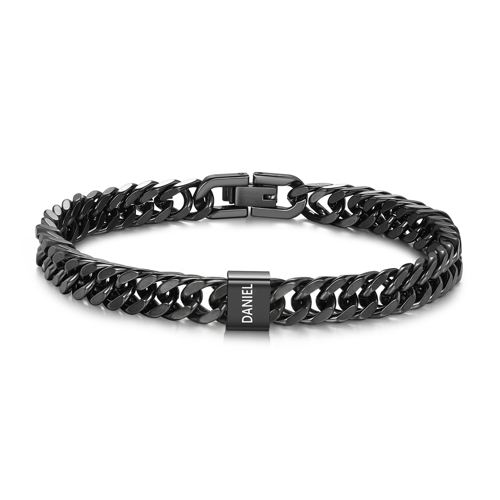 Pulsera personalizada con 2-6 nombres para hombre con grabado personalizado - regalo para padre abuelo | Jessemade