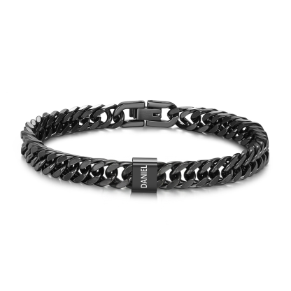 Pulsera personalizada con 2-6 nombres para hombre con grabado personalizado - regalo para padre abuelo | Jessemade
