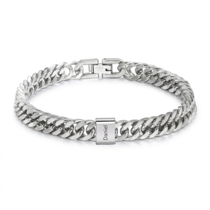 Pulsera personalizada con 2-6 nombres para hombre con grabado personalizado - regalo para padre abuelo | Jessemade
