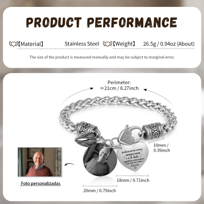 Pulsera Personalizada con Una Imagen y Mensaje para Graduado – Regalo Emotivo y Práctico