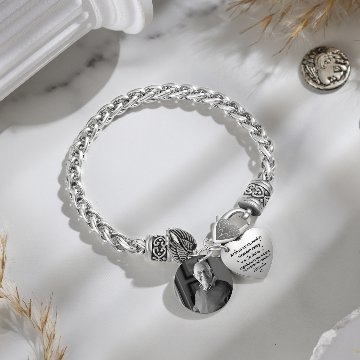 Pulsera Personalizada con Una Imagen y Mensaje para Graduado – Regalo Emotivo y Práctico