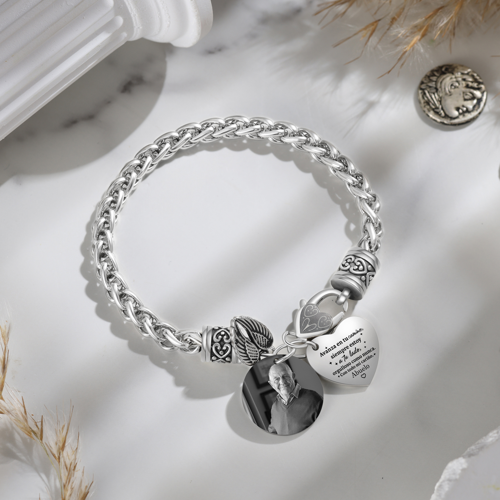 Pulsera Personalizada con Una Imagen y Mensaje para Graduado – Regalo Emotivo y Práctico