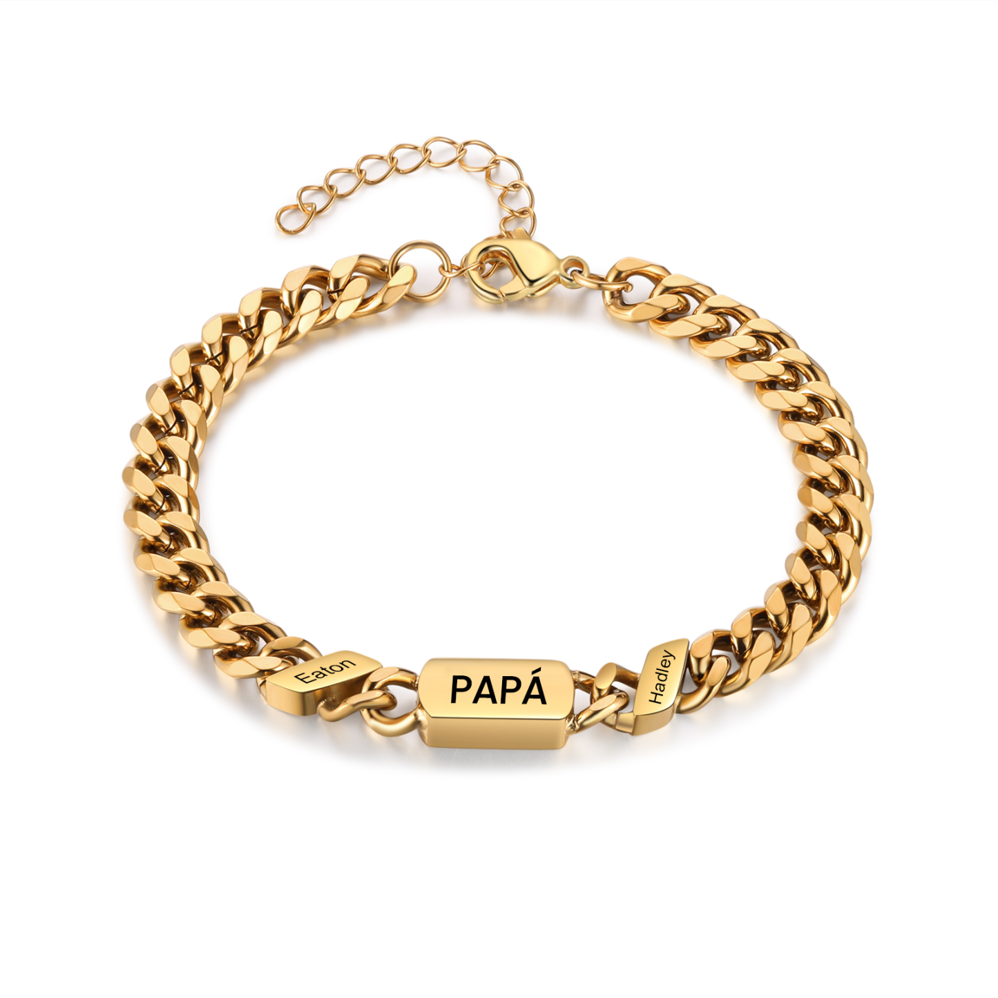 Pulsera de cadena con 1-6 nombres y texto pulsera personalizada para hombre | Jessemade