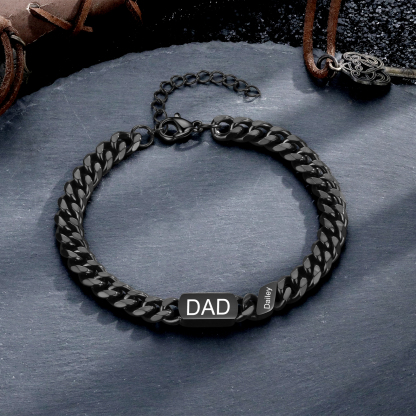 Pulsera de cadena con 1-6 nombres y texto pulsera personalizada para hombre | Jessemade