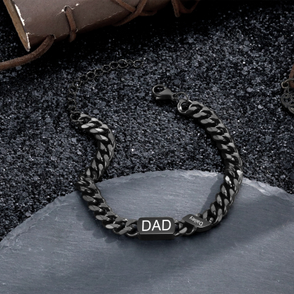 Pulsera de cadena con 1-6 nombres y texto pulsera personalizada para hombre | Jessemade