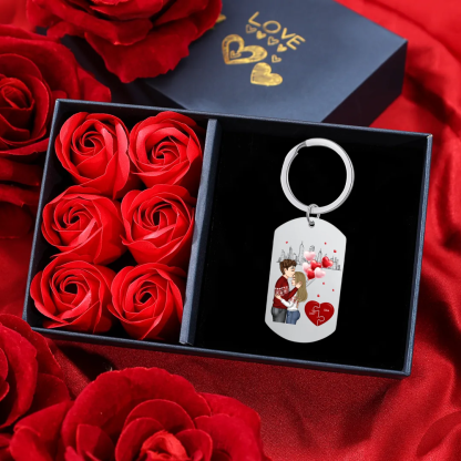 Llavero personalizado con calendario y fecha grabada, regalo útil para pareja, recuerdo para San Valentín o aniversario, para él o para ella | Jessemade