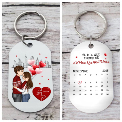 Llavero de calendario personalizado - El día que encontré mi pieza perdida