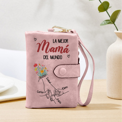 Cartera Personalizada «Le Mejor Mamá / Abuela del Mundo» con los Nombres de los Niños