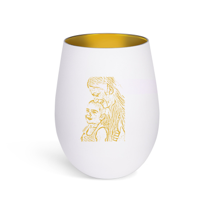 Portavelas de cristal personalizado con foto, regalo para mamá