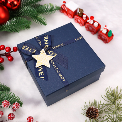 Pareja-Kit de regalo cartera, llavero, tarjeta y bolígrafo con caja foto, nombre, letra y texto personalizados | Jessemade