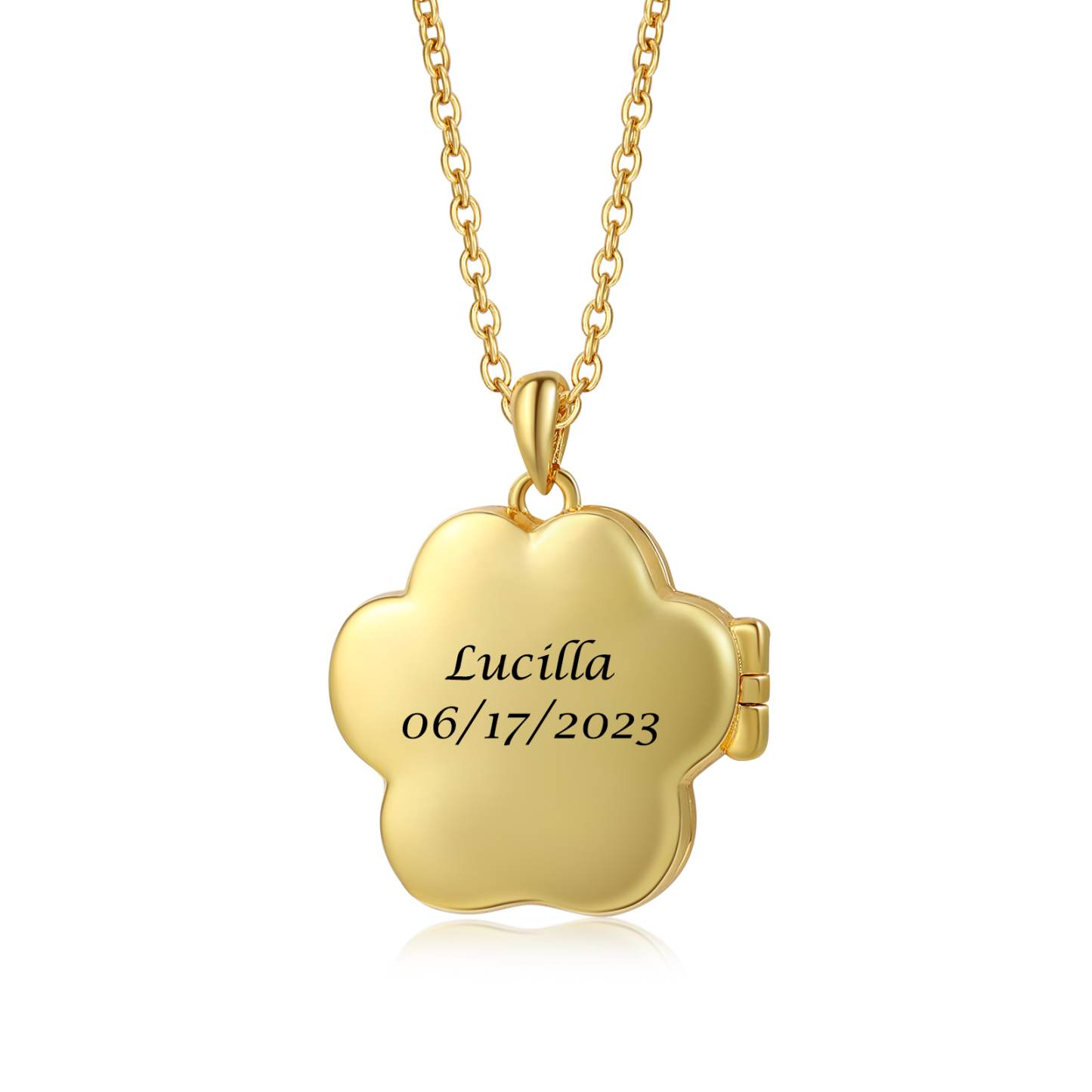 Collar con medallón personalizado con foto de huella - Regalo personalizado para amantes de las mascotas, para mamá, papá o amigo | Jessemade