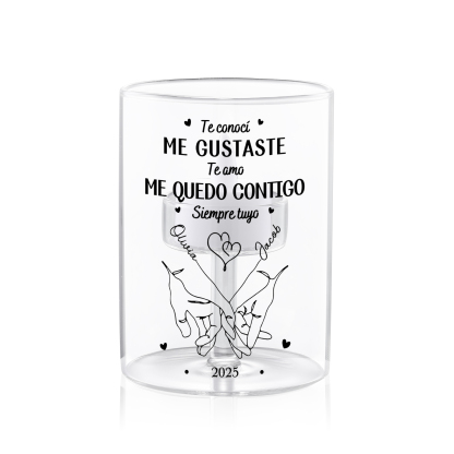 Vela LED personalizada para pareja «Promesa del meñique»