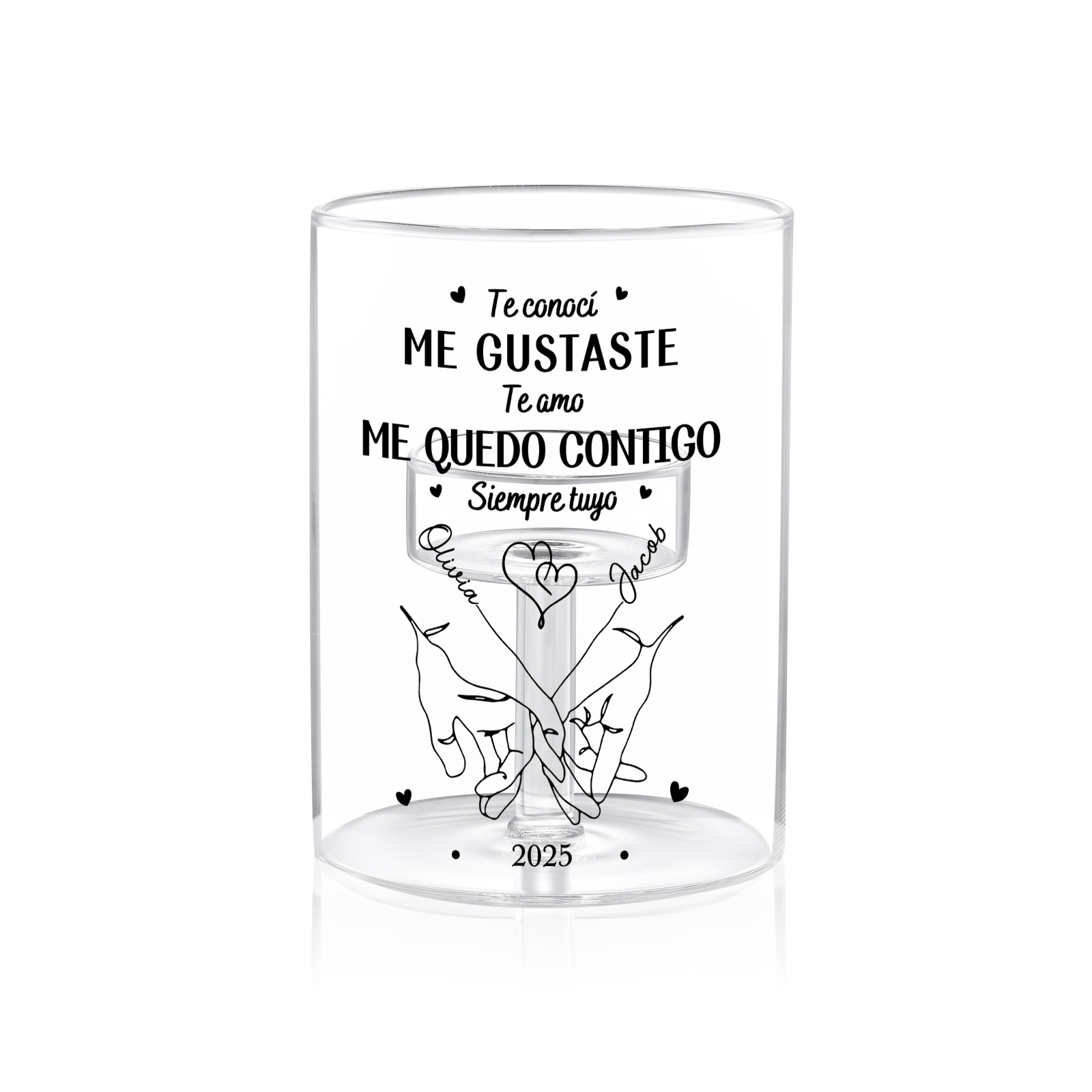 Vela LED personalizada para pareja «Promesa del meñique»