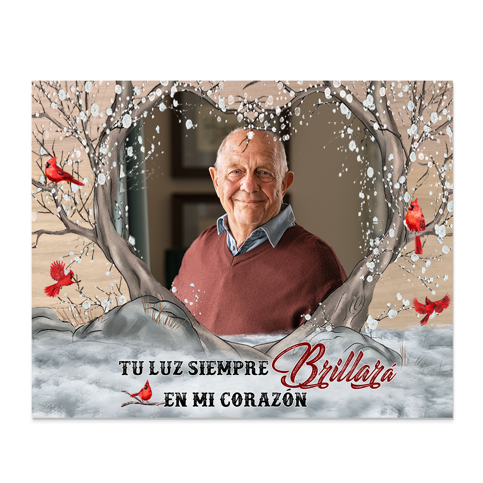 Lámina de madera en memoria a un ser querido foto personalizada | Jessemade