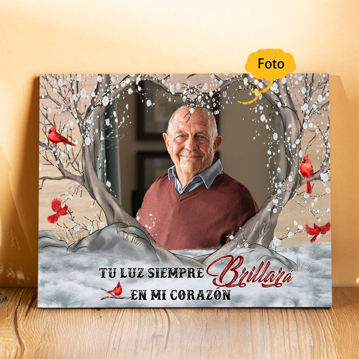 Lámina de madera en memoria a un ser querido foto personalizada | Jessemade