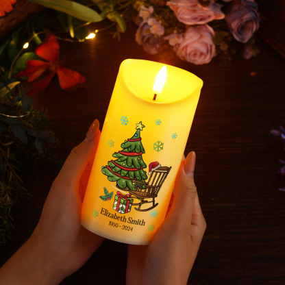 Vela electrónica navidad en el cielo en memoria de ser querido nombre y años personalizados | Jessemade