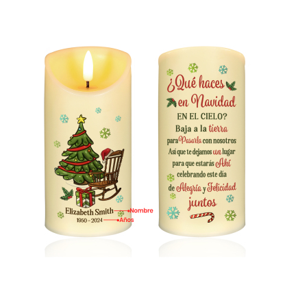 Vela electrónica navidad en el cielo en memoria de ser querido nombre y años personalizados | Jessemade