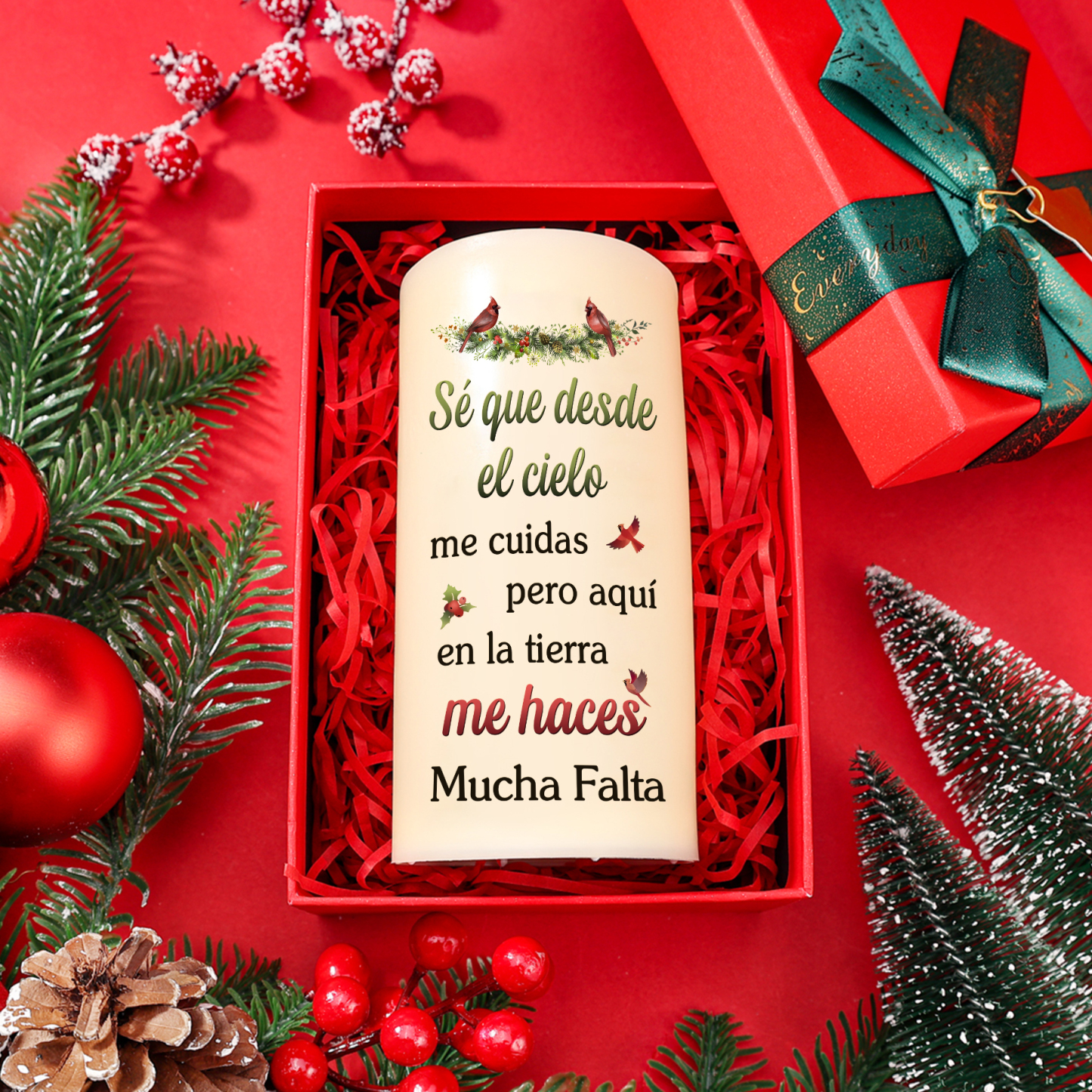 Vela electrónica con guirnalda en memoria de ser querido nombre, foto y años personalizados | Jessemade