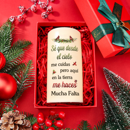 Vela electrónica con guirnalda en memoria de ser querido nombre, foto y años personalizados | Jessemade