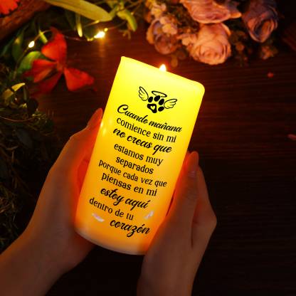 Vela electrónica con alas en memoria de mascota nombre y foto personalizados | Jessemade